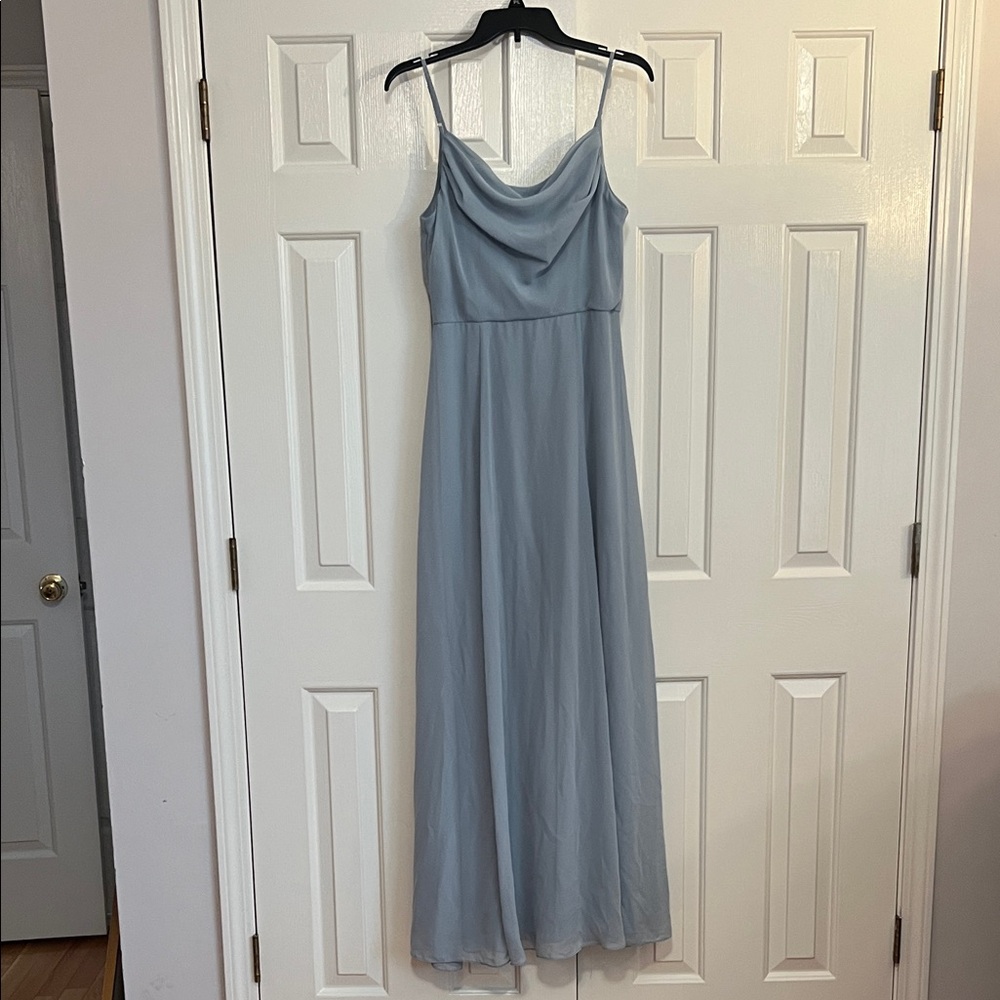 David’s Bridal DB Studio Dusty Blue Bridesmaid dress